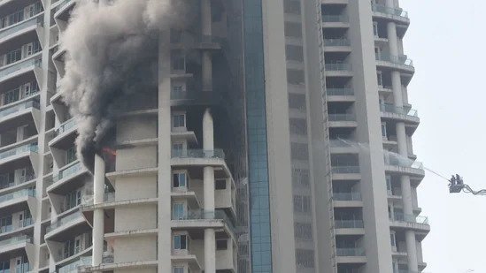 Mumbai: Massive fire at 60-storey Avighna Park residential building in Parel, 1 dead