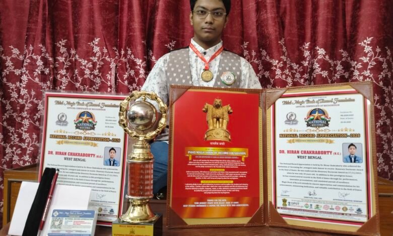 National Record to Hiran Chakraborty West Bengal by Magic Book of Record